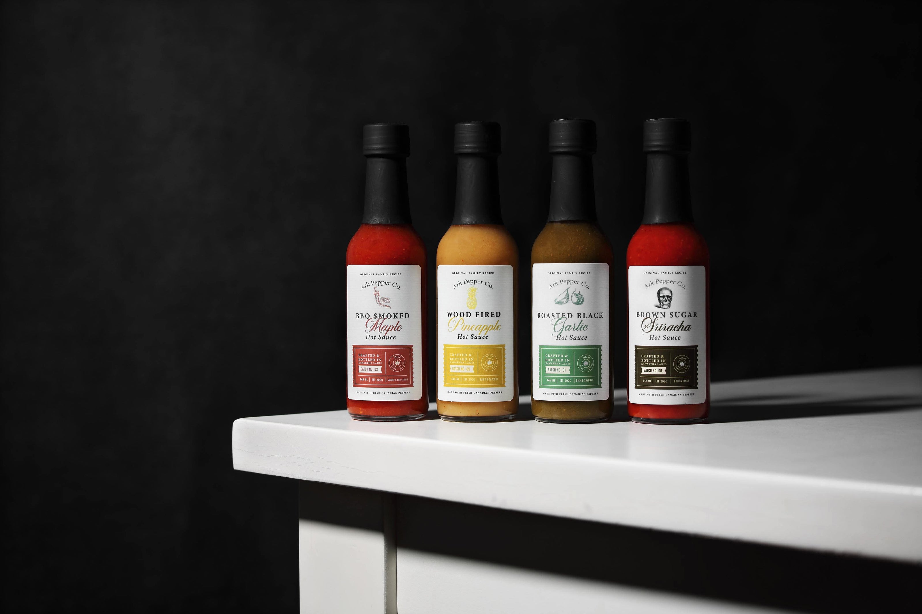 4 Pack of Ark Pepper Co. hot sauce