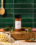 Citrus Sea Salt seasoning from Ark Pepper Co sprinkled over fresh food